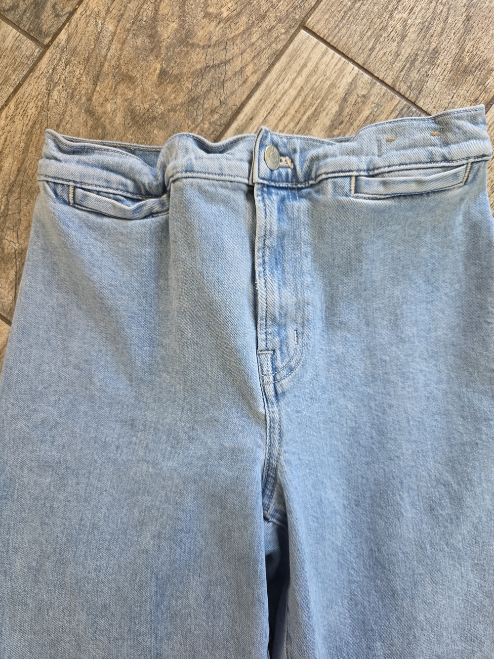 Madewell Emmett WideLeg Crop Jeans Light Blue Wash Sz 26 - Picture 4 of 6